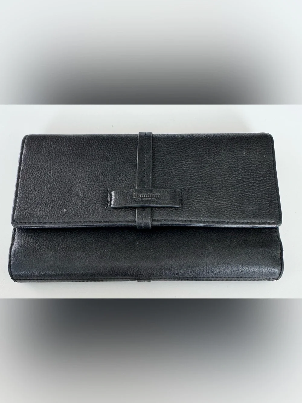 Hammitt Benjamin Wallet Slim Black Pebbled Leather